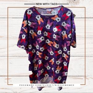 LULAROE Irma Disney Minne Mouse Purple/Pink NWT